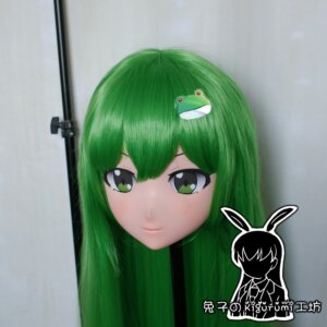 (RB6526)Quality Handmade Female Resin Cosplay Japanese Role Anime Kochiya Sanae Kigurumi Crossdress Doll Transgender Mask
