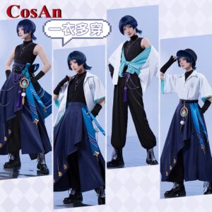 CosAn Game Genshin Impact Wanderer/Scaramouche Cosplay Costume Daily Fashion Uniform Activity Party Role Play Clothing