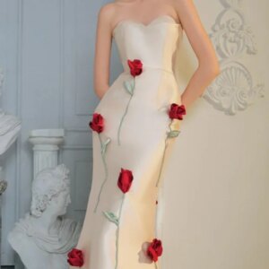 Customized Intricate Flower Sweetheart Midi Dresses Mermaid Prom Dresses Classic Exquisite Modern Style Pastrol Unisex Chinese S