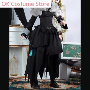Anime! Final Fantasy 14 FF14 Y’shtola Game Suit Black Dress Uniform Cosplay Costume Halloween Party Outfit S-3XL NEW