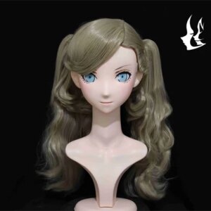 Kigurumi Takamaki Apricot Kigurumi mask Full Headband Lock Cosplay Headshell Prop Costume