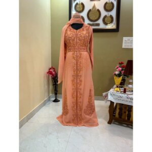 Sale Crystal Glass Moroccan Kaftan Fish Cut Shape Arabic Abaya