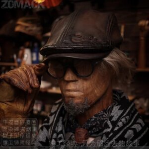Niche Designer Handmade American Retro Hat Amekaji Wear Men’s Cowhide Peaked Cap Distressed Women