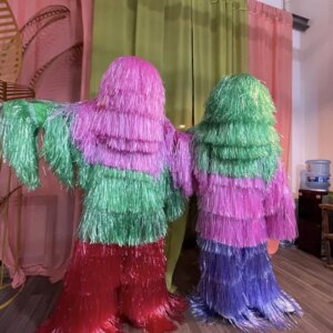 Nightclub Stage Performance Holiday Dress Colorful Modern Dance Fringe Stretch Spandex Costume