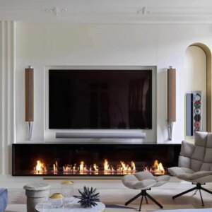 morden chimeneas 60 inch intelligent electric bio ethanol fireplace