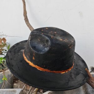 Hat 61CM big cap summer wide Jazz vintage do old top Burn