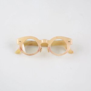 Man’s Glasses Frames Unique Vintage Irregularity Thick Handmade Honey Horn Prescription Eyeglass Frames Optical Lenses Eyewear