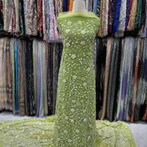 Wholesale High Quality African French Beaded Lace Fabric 2025 Sewing Sequins Embroidery Nigeria Lace Fabric for Party Dresses