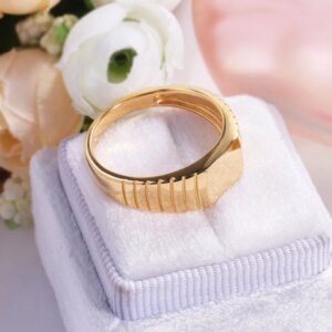Provence Minimalist Ring for Men 14K18K SolidGold Gradient band Punk Wedding Parties Fine Jewelry Personalized Custom