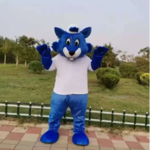 New Adult Hot Sale Foam Cute Blue squirrel Cartoon Mascot Costume Plush Christmas Fancy Dress Halloween Mascot Costume