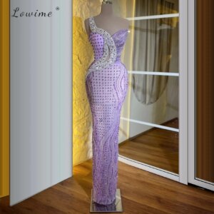 Elegant Purple Evening Dresses Luxury Beading Dress Elegant Long Party Dresses Customized