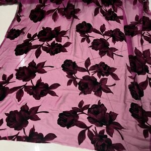High Quality Real Silk Velvet Fashion Design Designer Fabric Festive Wine Red Rose Rotten Wedding Dress Cloth