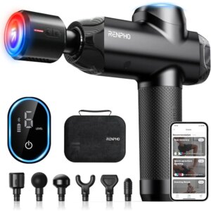 Deep Tissue Hot and cold Massage gun, Percussion muscle Massage gun Bluetooth 12mm amplitude, handheld, power supply