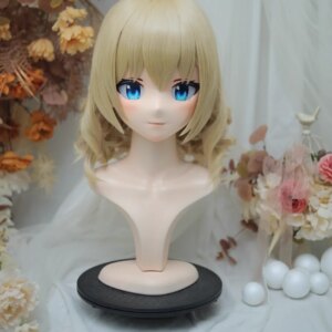 (NFD-14-13)Customize Full Head With Lock Crossdress Doll Female/Girl Japanese Anime Cartoon Character Kig Cosplay Kigurumi Mask