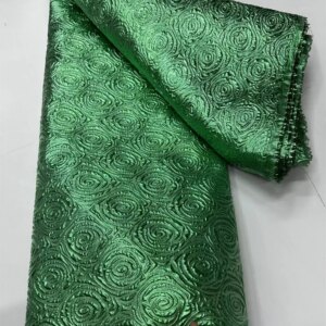 Green New Design Brocade Jacquard Lace Fabric 2024 High Quality African Fabric Lace French Lace Fabric For Women Wedding Dress