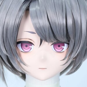 Customize Character Female/Girl Resin Kig Full Head With Lock Anime Cosplay Japanese Anime Kigurumi Mask