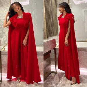 Customized Exquisite High Quality Square A-line Anke Length Flower Formal Ocassion Gown s party dress women elegant luxury