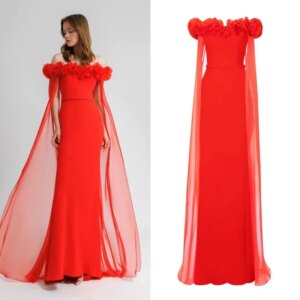 Little Daisy Customized Classic Modern Style Formal Evening Off The Shoulder A-line Tulles Bespoke Occasion Dresses