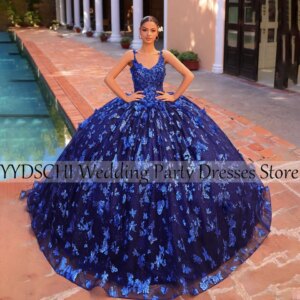 Customized 2025 Quinceanera Dresses Mexico Corset Ruffle Wedding Dress Elegant Ball Gown Party Dresses Flower Luxury Shiny Pink