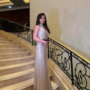 Women’s One Shoulder Evening Dress 2025 Sleeveless Long Scarf Side Zipper Floor-Length Prom Dress Wedding Party Dress Customized