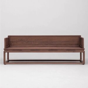 Light Luxury Antique New Chinese Style Black Walnut Wood Couch Furniture