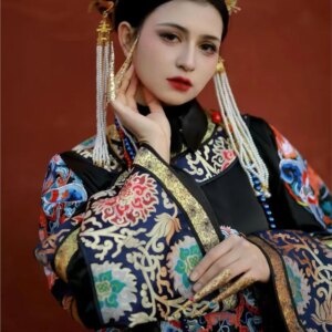 Hanfu women’s ancient costume dress travel photography wear and black ancient-style clothing