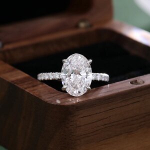 Provence 14K 18K White Gold Platinum PT950 E VS1 Lab diamond ring for women Luxury half band Wedding rings Valentine’s Day Gifts