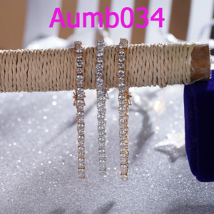 14k Solid Gold Bracelet Round Shape 3mm Plus 4mm Tennis Bracelets DEF Color Brilliant Cut Moissanite Chain Anniversary Gift