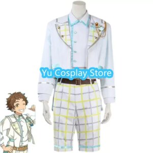 Yu-Cosplay Game Ensemble Stars Music Love It Love It Tenma Mitsuru Cosplay Costume Halloween Carnival Uniforms Top Coat Pants