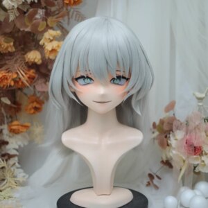 (NFD36–25)Customize Full Head With Lock Pretty Female/Girl Japanese Animego Character Kig Cosplay Kigurumi Mask Crossdress Doll