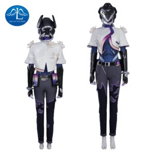 ROLECOS Game Valorant Vyse Cosplay Costume Sentinel Vyse Agent Rose Women Punk Uniform Halloween Party Outfit