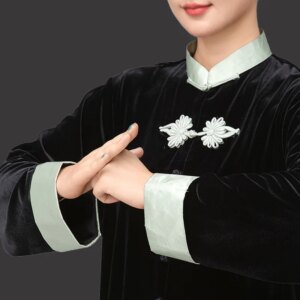 Tai Ji Suit Martial Arts Women’s New Improved Style Velvet Shadowboxing Exercise Clothing Autumn and Winter Thickened