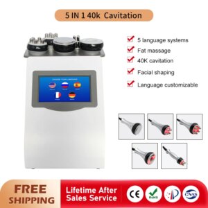 5IN1 KIM8 System Ultrasonic RF Lift Massage Vacuum Cavitation Professional Weight Loss Shaping Burn Fat Body Slimming Machine