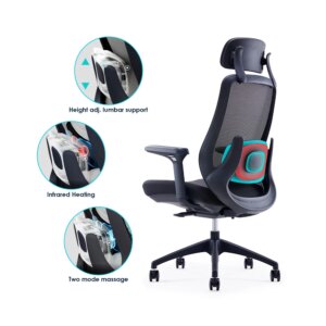 Massage Infrared Heating System Lumbar Support Rotate Luxury Office Chair Classic