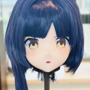 Customize Character Female/Girl Resin Kig Full Head With Lock Anime Cosplay Japanese Anime Kigurumi Mask