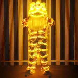 LED Single Luminous Lion Dance Bar Nightclub KTV Wine Props Opening Ceremony Supplies Clothes 1 Piece Set