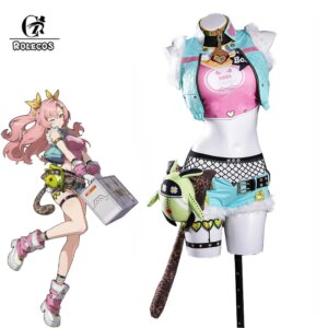 ROLECOS Zenless Zone Zero Cunning Cutie Nicole Demara Cosplay Costume Nicole Demara Women Uniform Halloween Party Outfit Fullset