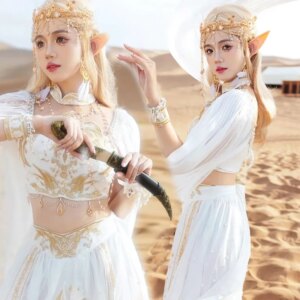 Holy Girl Ling Western Region Dance Classical Dress Hanfu Women Exotic Desert Trip Shoot Clothing