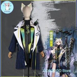 COSGOGO Kal’tsit Cosplay Costume Halloween Game Arknights Outfits Women Kal’tsit Headband Walkie Talkie Wig New Suit Uniform