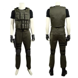 Resident Evil 3 Remake Carlos Oliveira Cosplay Costume Vest Halloween Set Lot no shoes
