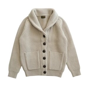 Sauce Zhan Mens Sweater Cardigans for Man Sweatercost Pure Heavy Sheep Wool for Winter Vintage Shawl Colla Slim Fit