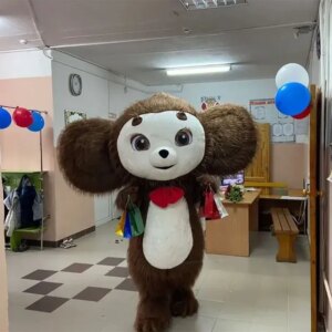 Russia Inflated Cheburashka Costume Lovely Inflatable Cheburashka Mascot Cosplay Big Ears Monkey Costume No Battery