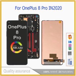 OLED For OnePlus 8 Pro Tested 1+8Pro IN2023 IN2020 IN2021 LCD Display Touch Screen Digitizer Assembly Replacement Fit One Plus