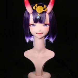 (NFD029)Customize Full Head With Lock Female/Girl Japanese Anime Cartoon Character Kig Cosplay Kigurumi Mask Crossdress Doll