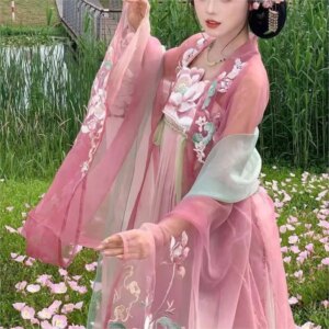 Hanfu female Chebula skirt big sleeve shirt embroidery super fairy