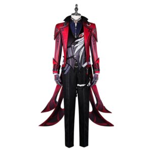 COFUN Game Genshin Impact Diluc Cosplay Costume Diluc Red Dead of Night Cosplay Coat New Skin Genshin Cosplay Costume