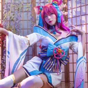 New Arrived Spirit Blossom Tailed Fox Ahri Dress Women New Outfit Kimono costume H