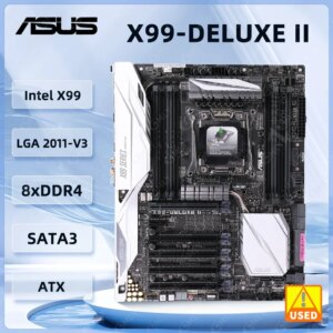 Asus X99-DELUXE II Motherboard Intel X99 Motherboard LGA 2011-V3 DDR4 128GB ATX support 6800K E5-1607 2620 2650L 2695 2699 5960