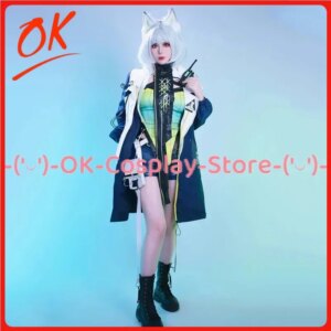 [Customized] Game Arknights Kal’tsit Cosplay Costume Women Party Suit Coat Top Pants Halloween Carnival Uniform Anime Clothes