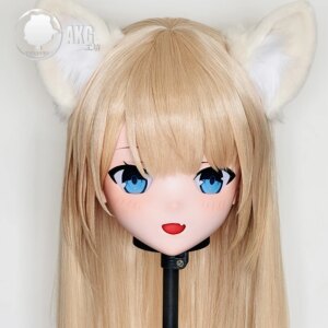 (AL41)Customize Character Crossdressing Female/Girl Resin Full/Half Head With Lock Anime Cosplay Japanese Animego Kigurumi Mask